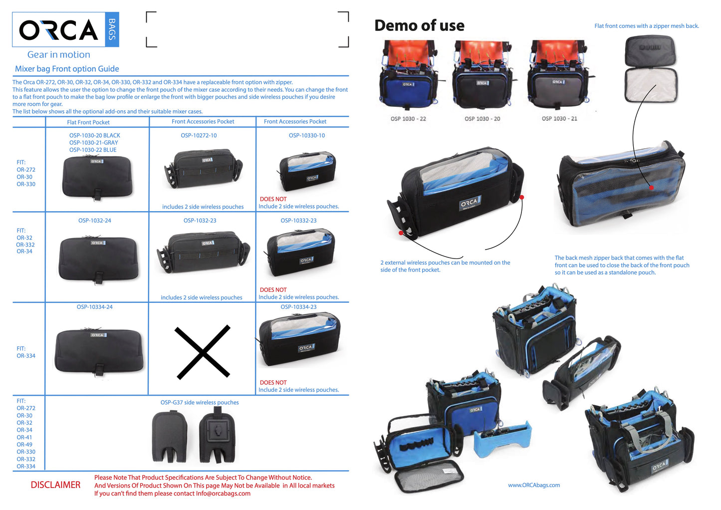 ORCA Front Accessories Pocket